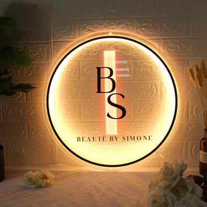 Bs Salon Acrylic Business Logo Sign - Shineneon