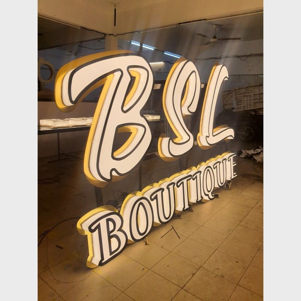 Bsl Boutique 3D Frontlit And Backlit Channel Letter Led Light Sign - Shineneon