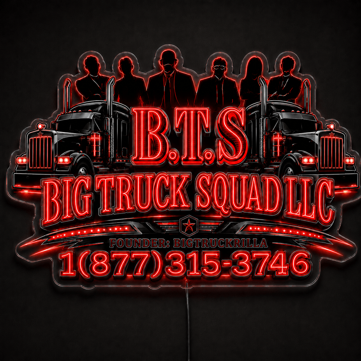 B.T.S Big Truck Squad Custom LED Neon Sign - Shineneon