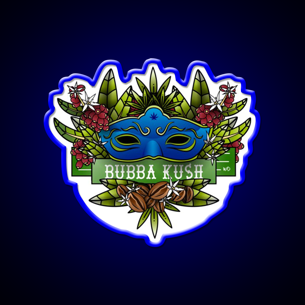 Bubba Kush Hemp Inspired Green Leaf Led Neon Sign Rgb Color - LED neon sign view 5