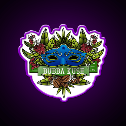 Bubba Kush Hemp Inspired Green Leaf Led Neon Sign Rgb Color - Shineneon