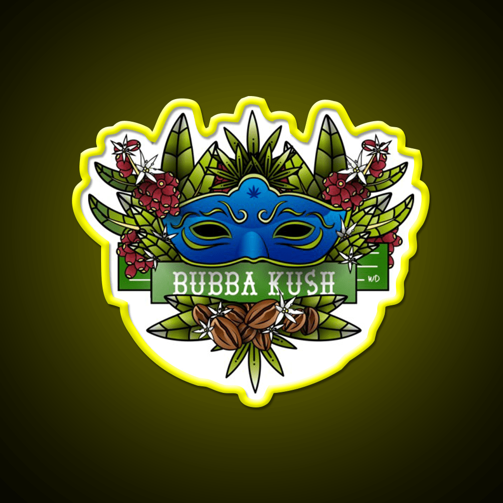 Bubba Kush Hemp Inspired Green Leaf Led Neon Sign Rgb Color - Shineneon