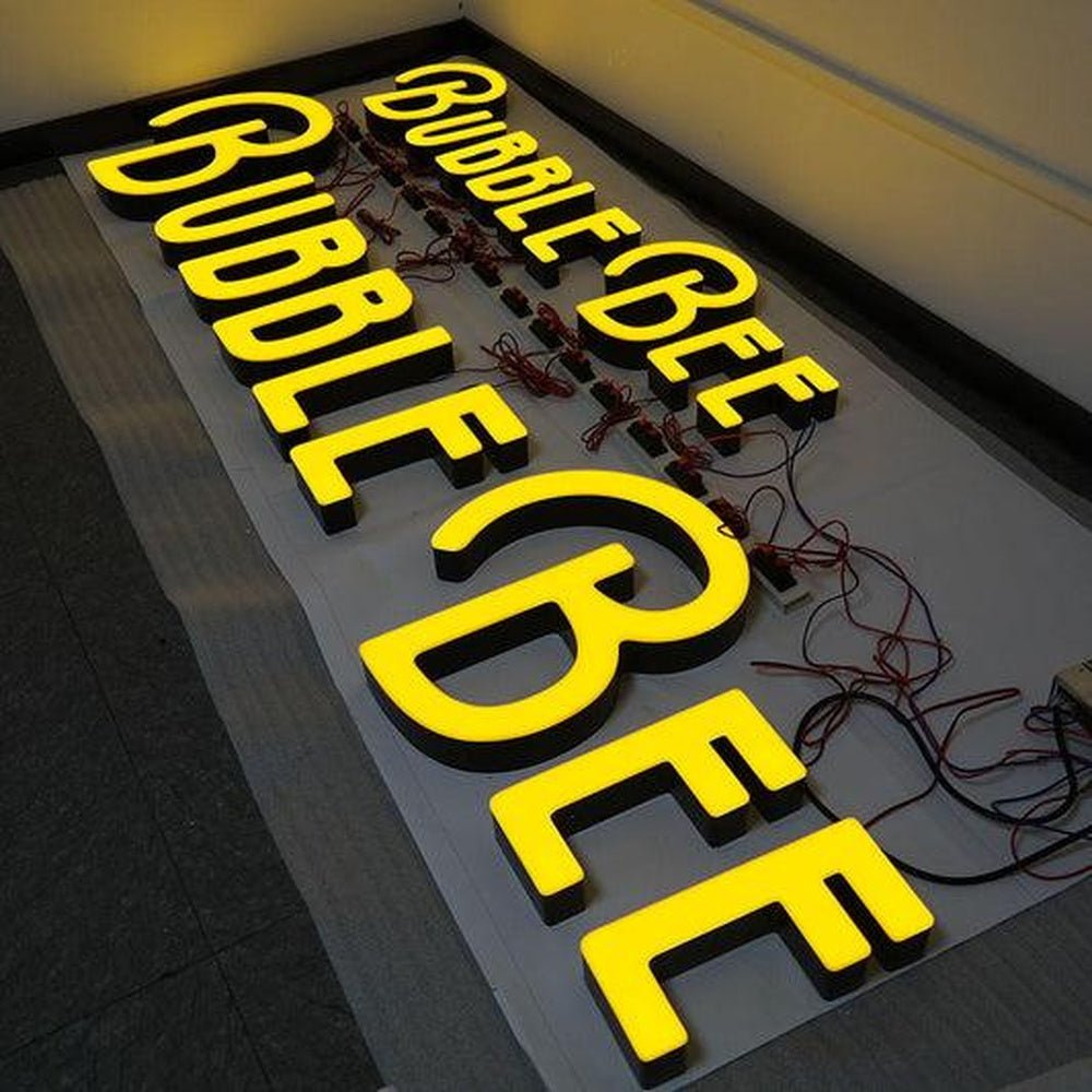 Bubble Bee 3D Frontlit Channel Letters Led Light Sign - Shineneon