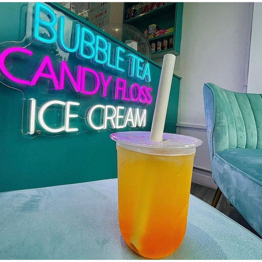 Bubble Tea Candy Floss Ice Cream Led Sign Business Neon Sign