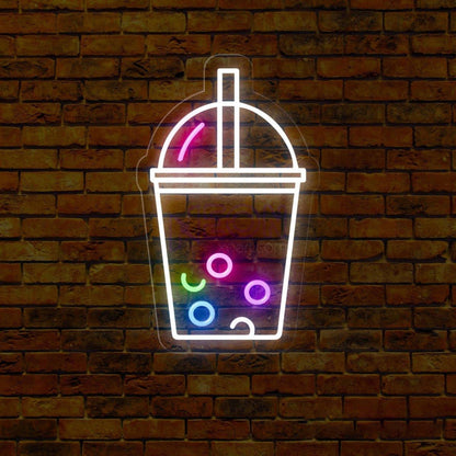 Bubble Tea Cup Led Neon Sign Pink Green Blue Boba Shop Decor | Shineneon
