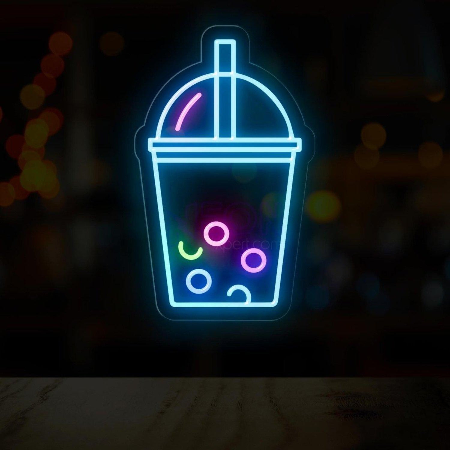 Bubble Tea Cup Led Neon Sign Pink Green Blue Boba Shop Decor | Shineneon