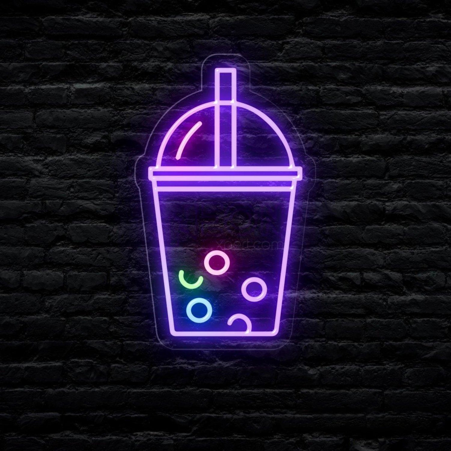 Bubble Tea Cup Led Neon Sign Pink Green Blue Boba Shop Decor | Shineneon