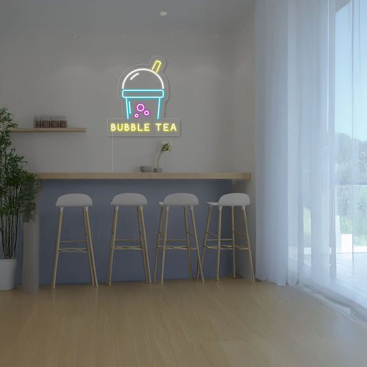 Bubble Tea Led Neon Sign For Coffee Shop