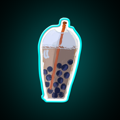 Bubble Tea Me Collage Animation Asian Cultural Led Neon Sign Rgb Color - Size and dimension reference