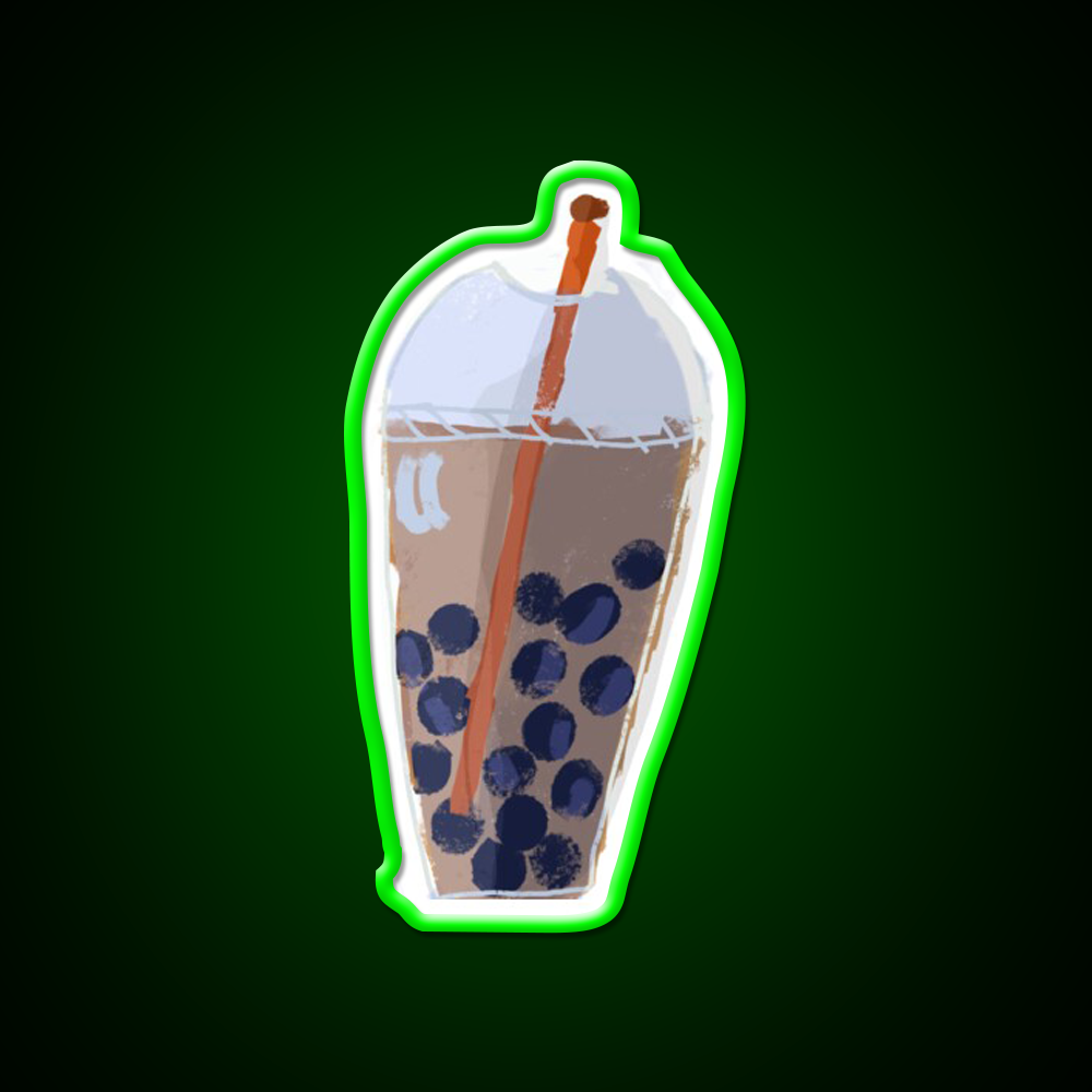 Bubble Tea Me Collage Animation Asian Cultural Led Neon Sign Rgb Color - LED neon sign view 8