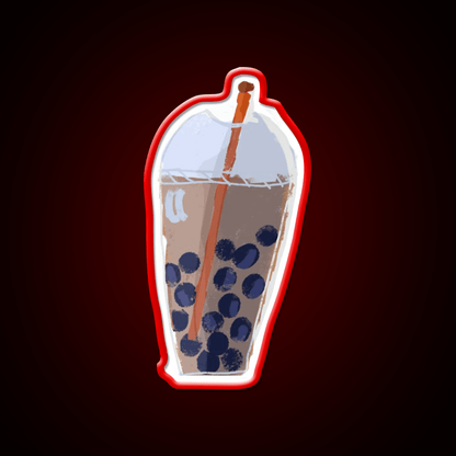 Bubble Tea Me Collage Animation Asian Cultural Led Neon Sign Rgb Color - Shineneon