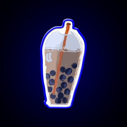 Bubble Tea Me Collage Animation Asian Cultural Led Neon Sign Rgb Color - Shineneon