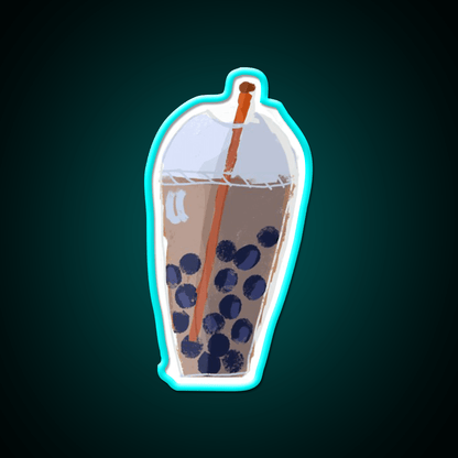 Bubble Tea Me Collage Animation Asian Cultural Led Neon Sign Rgb Color - Shineneon