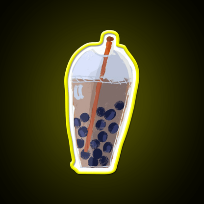 Bubble Tea Me Collage Animation Asian Cultural Led Neon Sign Rgb Color - Shineneon