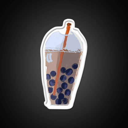 Bubble Tea Me Collage Animation Asian Cultural Led Neon Sign Rgb Color - Shineneon