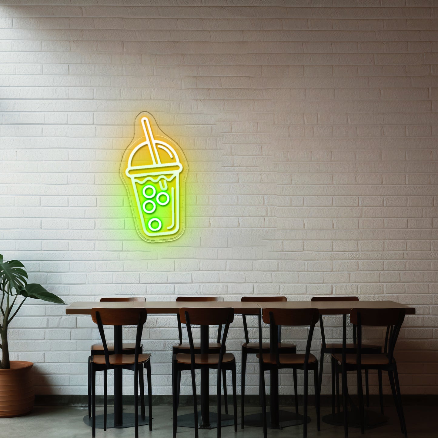 Bubble Tea Sign Boba Tea Coffee Shop Large Neon Signs