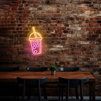 Bubble Tea Sign Boba Tea Coffee Shop Large Neon Signs