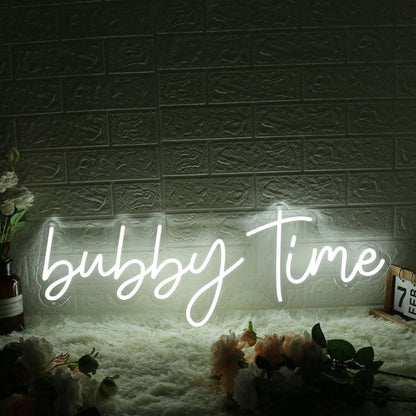 Bubby Time White Led Neon Sign - Shineneon