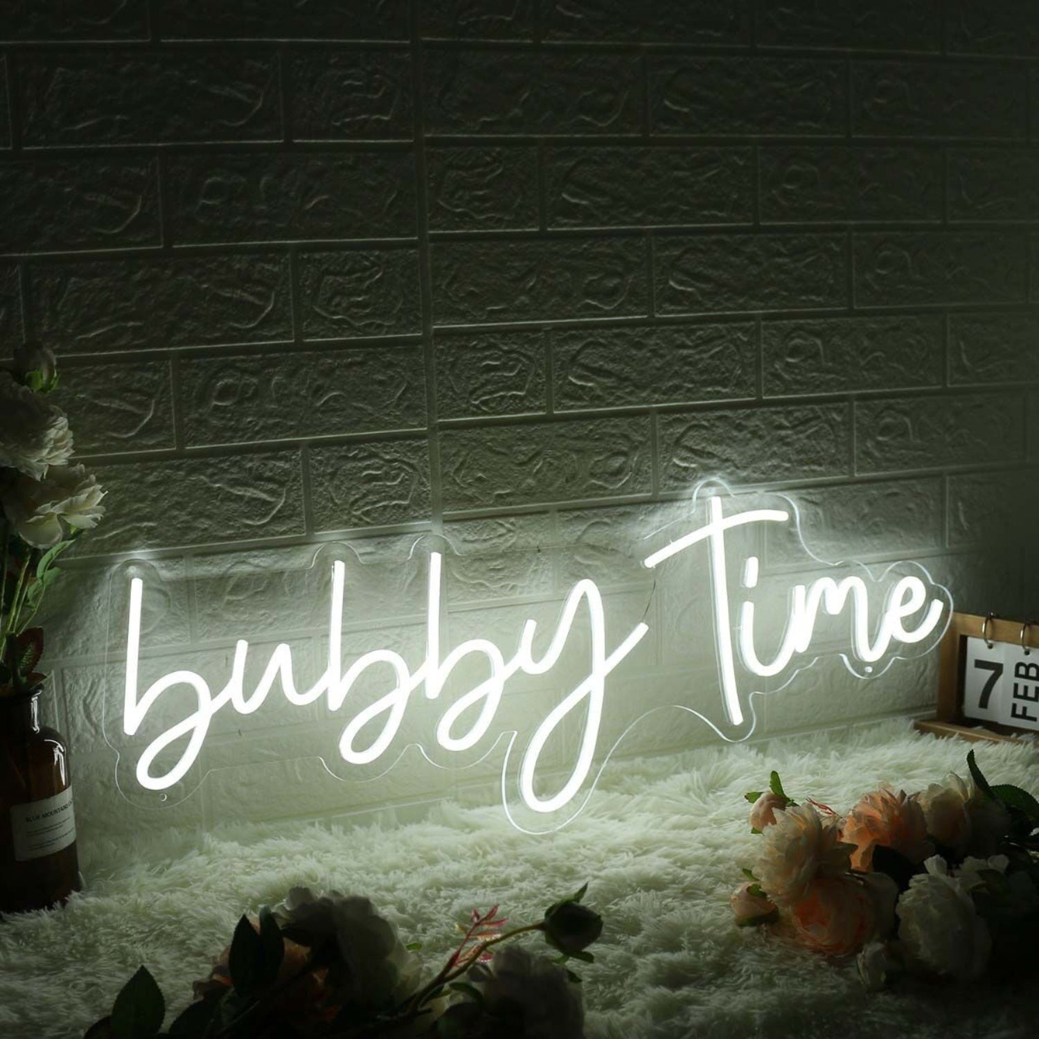 Bubby Time White Led Neon Sign - Shineneon