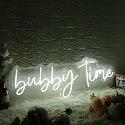 Bubby Time White Led Neon Sign - Shineneon
