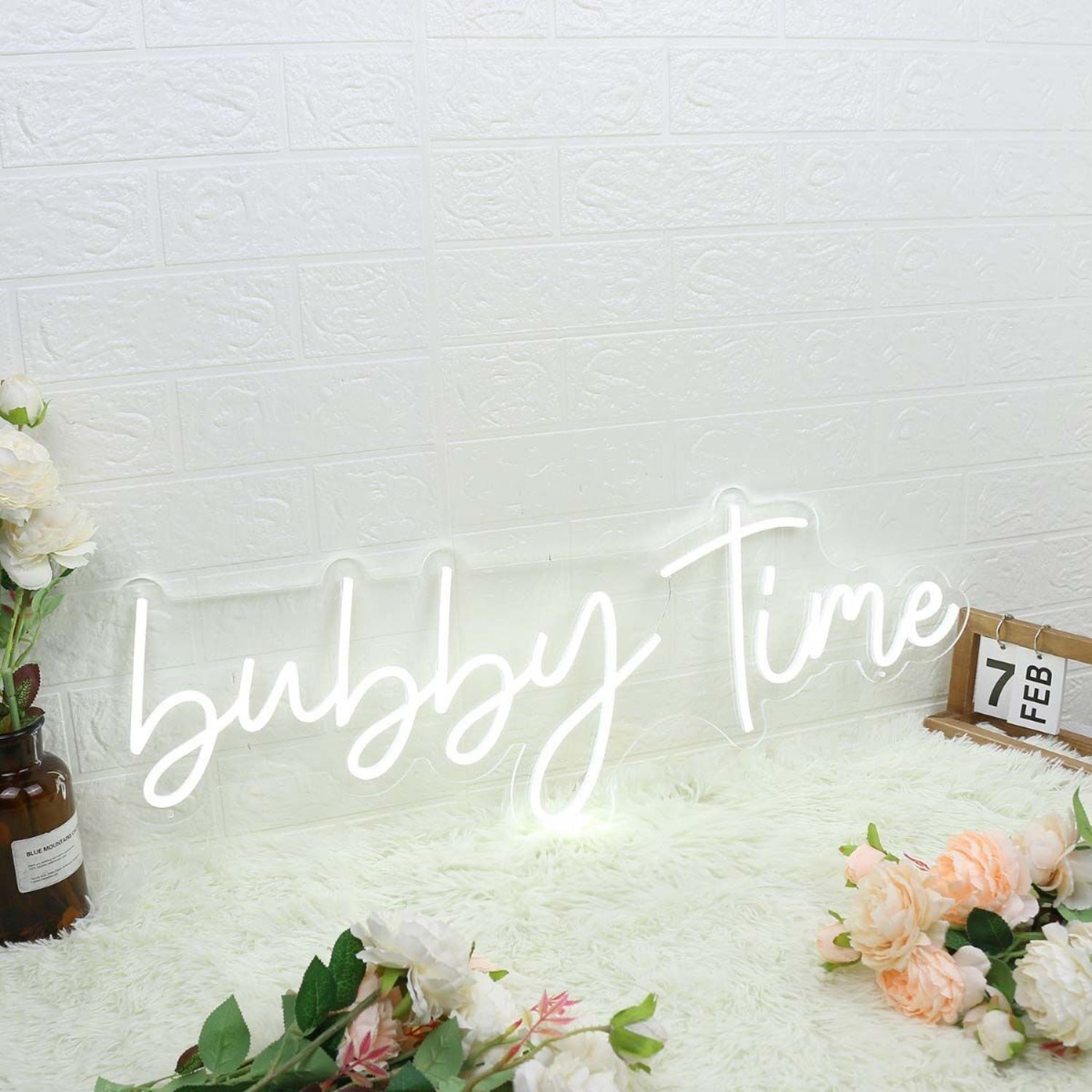 Bubby Time White Led Neon Sign - Shineneon