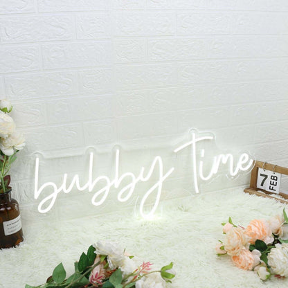 Bubby Time White Led Neon Sign - Shineneon