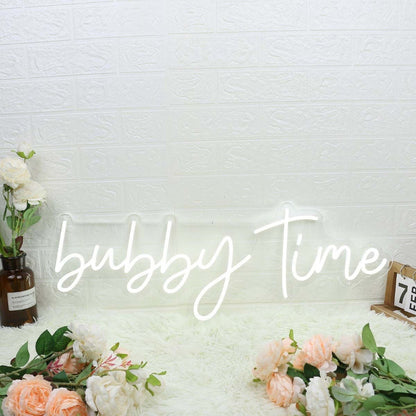 Bubby Time White Led Neon Sign - Shineneon