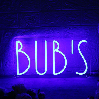 Bubs Blue Led Neon Sign - Shineneon
