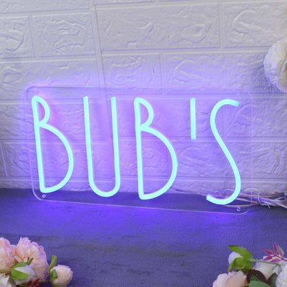 Bubs Blue Led Neon Sign - Shineneon