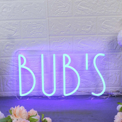 Bubs Blue Led Neon Sign - Shineneon