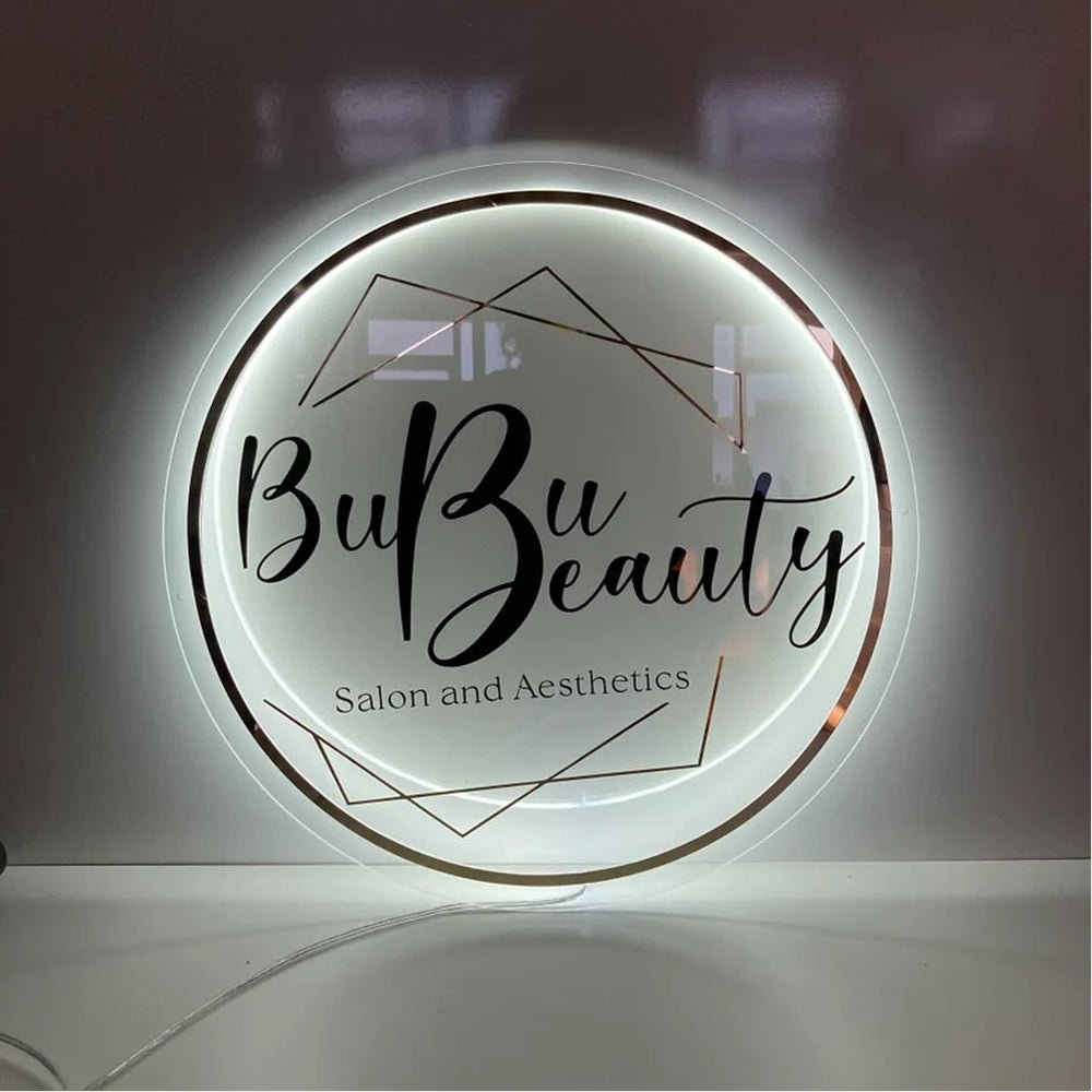 Bubu Beauty Salon Acrylic Business Logo Sign - Shineneon
