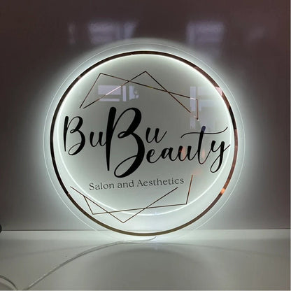 Bubu Beauty Salon Acrylic Business Logo Sign - Shineneon
