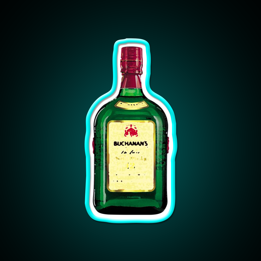 Buchanans Bottle Beer Bar Decor Led Neon Sign Rgb Color - Size and dimension reference