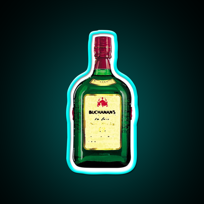 Buchanans Bottle Beer Bar Decor Led Neon Sign Rgb Color - Size and dimension reference