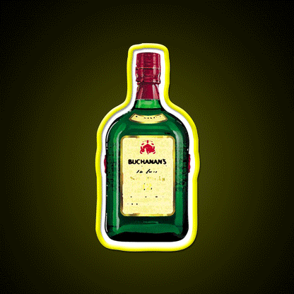 Buchanans Bottle Beer Bar Decor Led Neon Sign Rgb Color - Custom LED neon sign front view
