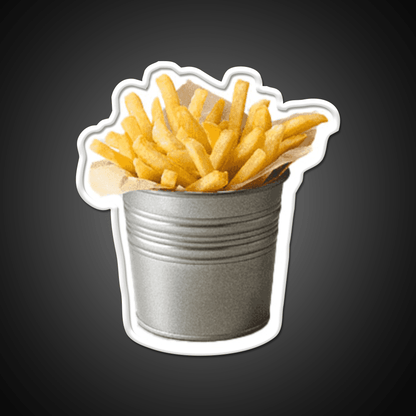 Bucket Of Fries Chips Funny Fast Food Led Neon Sign For Burger Place Rgb Color - Shineneon