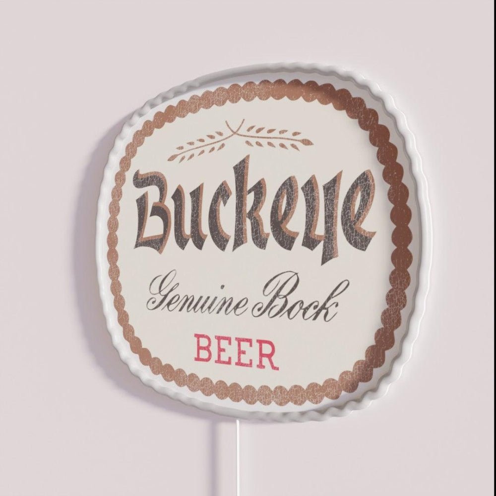 Buckeye Beer Retro Defunct Breweriana Rgb Led Neon Sign - Shineneon