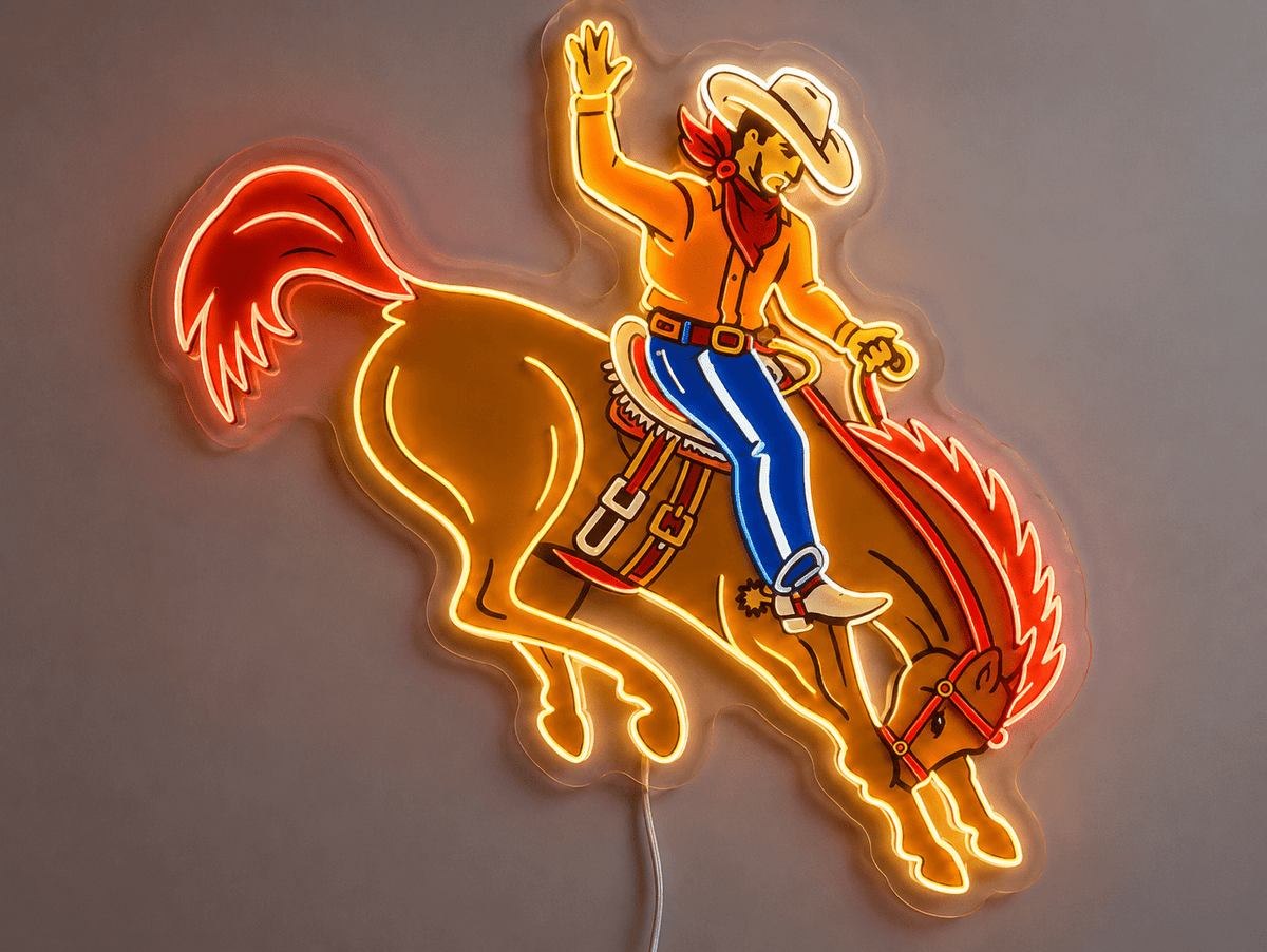 bucking bronco Custom LED Neon Sign - Shineneon