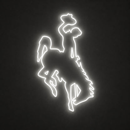 Bucking Horse Rider Vintage LED Neon Sign main product image