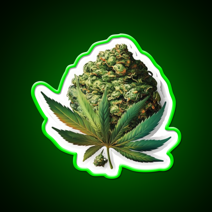 Bud Hemp Inspired Green Leaf Led Neon Sign Rgb Color - LED neon sign view 8