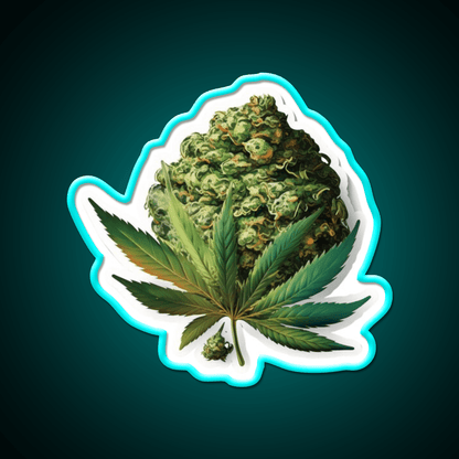 Bud Hemp Inspired Green Leaf Led Neon Sign Rgb Color - Shineneon