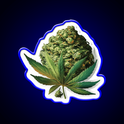 Bud Hemp Inspired Green Leaf Led Neon Sign Rgb Color - Shineneon