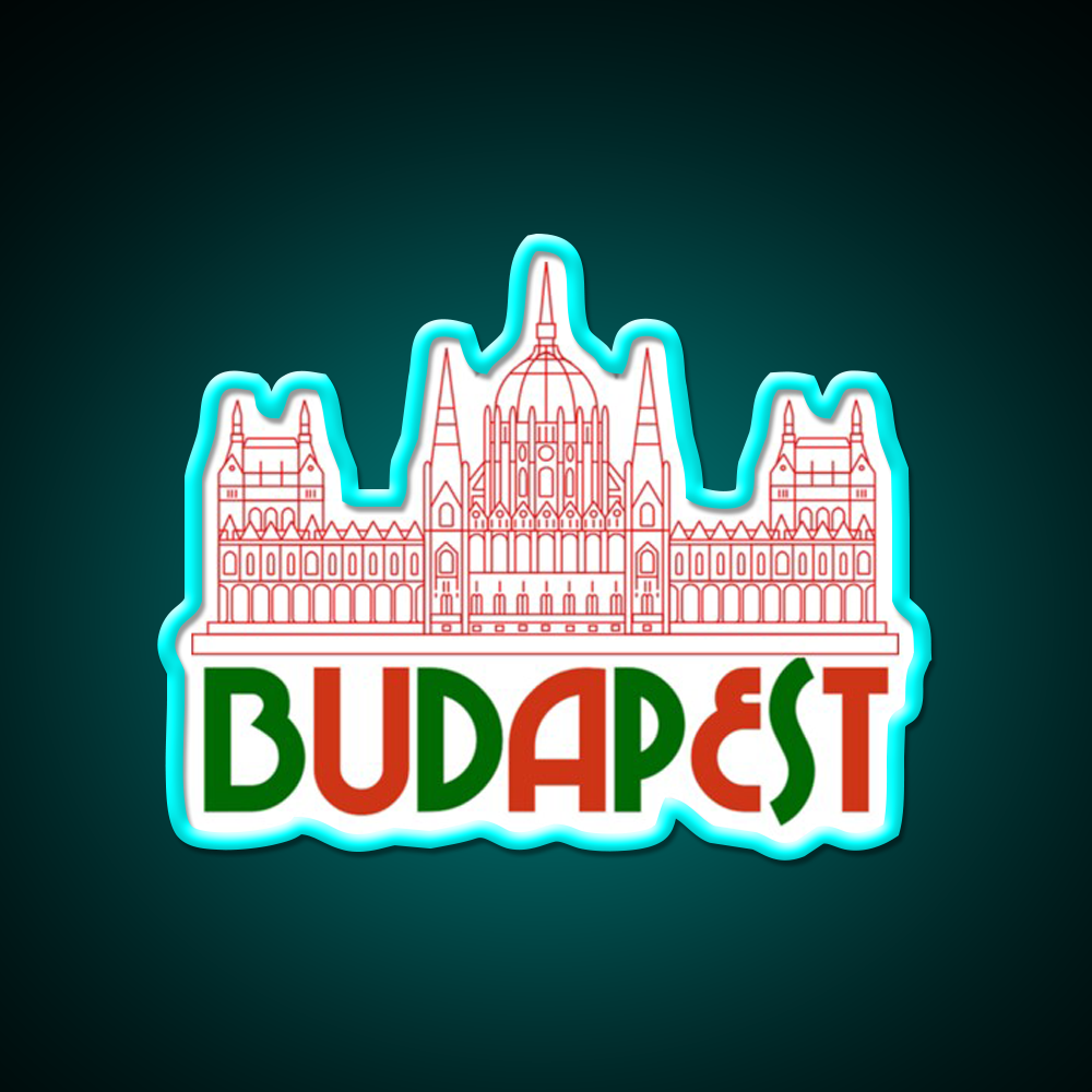 Budapest Hungary Beer Bar Decor Led Neon Sign Rgb Color - Size and dimension reference