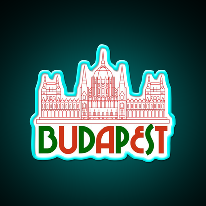 Budapest Hungary Beer Bar Decor Led Neon Sign Rgb Color - Size and dimension reference
