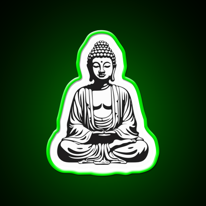 Buddha Buddhist Meditation Yoga Led Neon Sign For Home Rgb Color