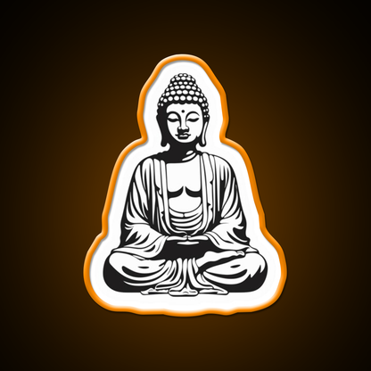 Buddha Buddhist Meditation Yoga Led Neon Sign For Home Rgb Color