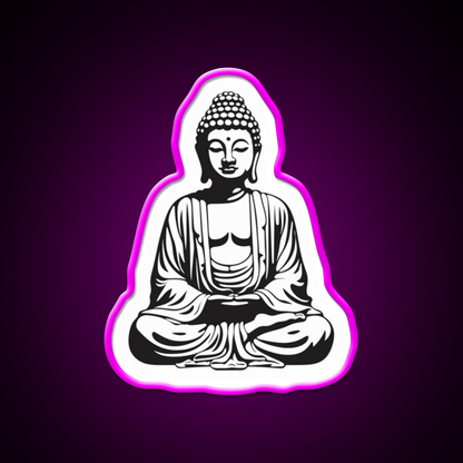 Buddha Buddhist Meditation Yoga Led Neon Sign For Home Rgb Color