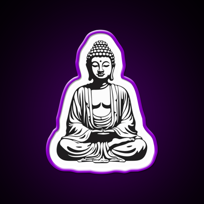 Buddha Buddhist Meditation Yoga Led Neon Sign For Home Rgb Color