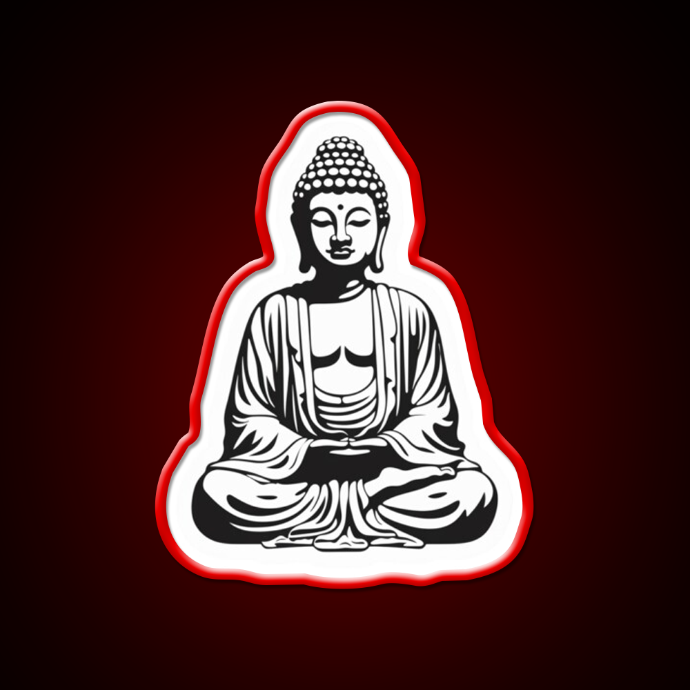 Buddha Buddhist Meditation Yoga Led Neon Sign For Home Rgb Color