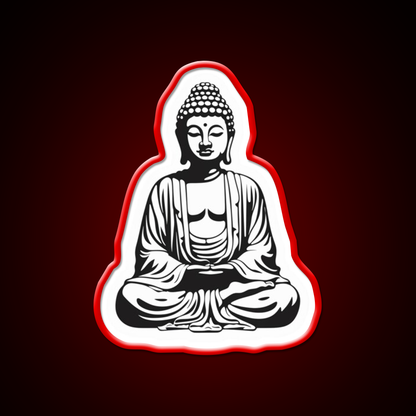 Buddha Buddhist Meditation Yoga Led Neon Sign For Home Rgb Color